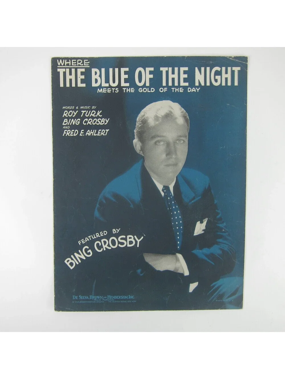 Sheet Music Where The Blue Of The Night Meets Gold Of The Day Bing Crosby 1931